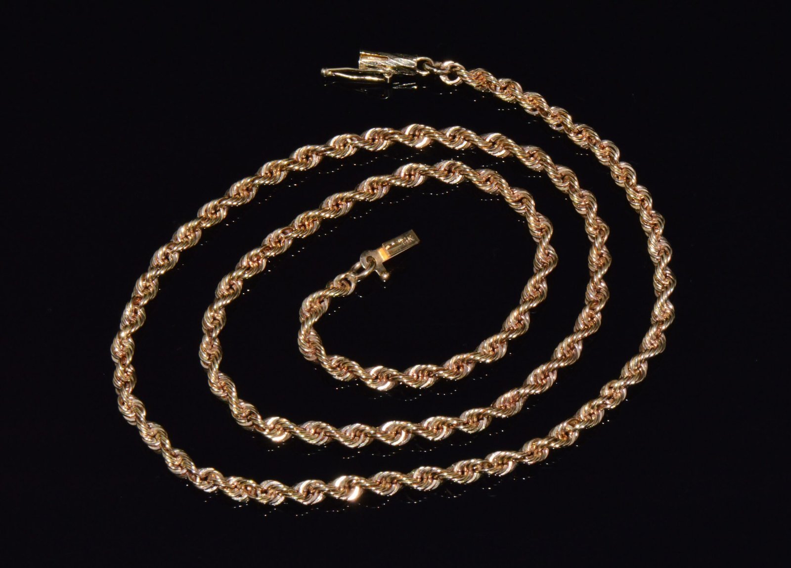 Italian Michael Anthony 14K Solid Yellow Gold Faceted Rope Chain Necklace