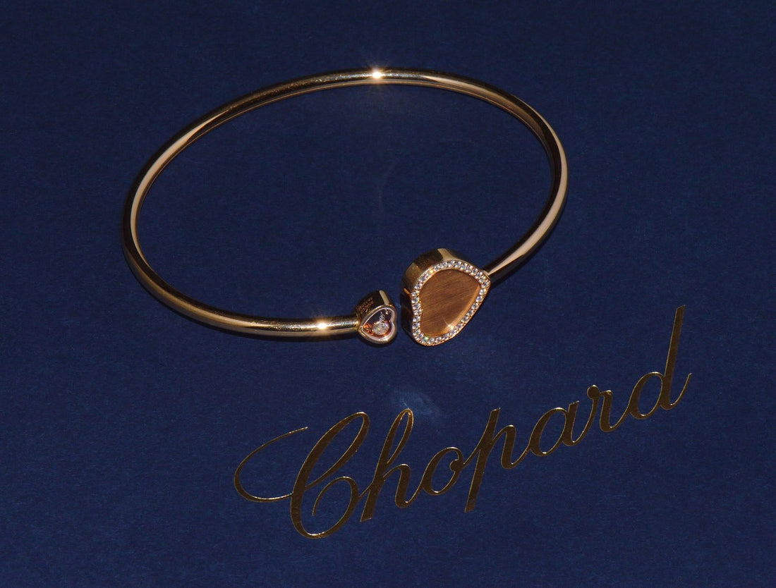 Authentic Chopard Happy Hearts James Bond 007 Limited Edition 18k Rose Gold Diamond Bangle Bracelet