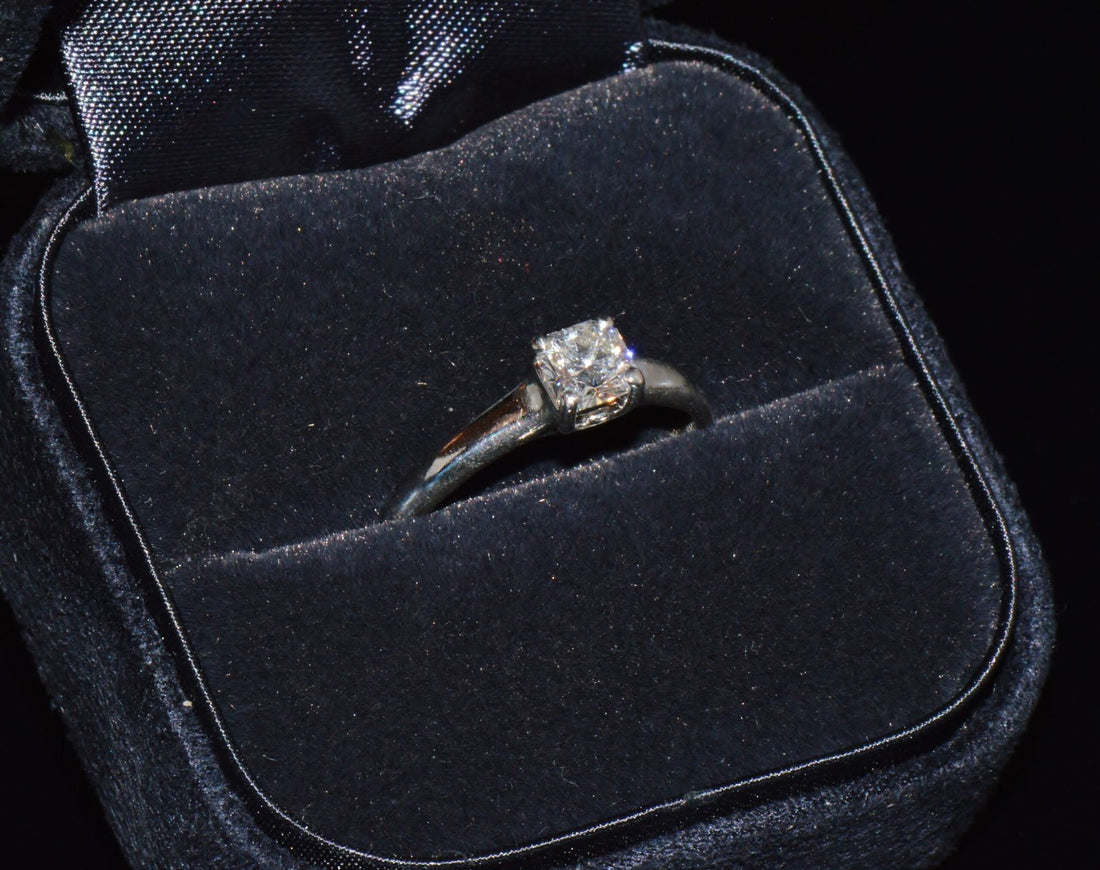 Genuine Tiffany & Co. Lucida Natural .51Cts VVS2 F Diamond  950 Platinum Engagement Ring