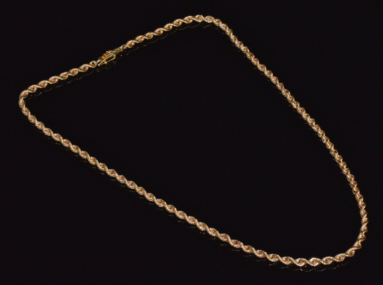 Italian Michael Anthony 14K Solid Yellow Gold Faceted Rope Chain Necklace