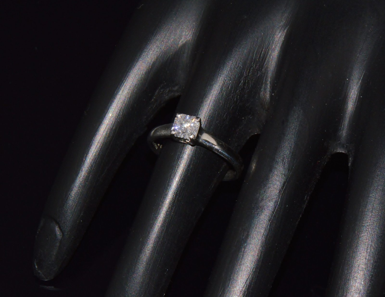 Genuine Tiffany & Co. Lucida Natural .51Cts VVS2 F Diamond  950 Platinum Engagement Ring