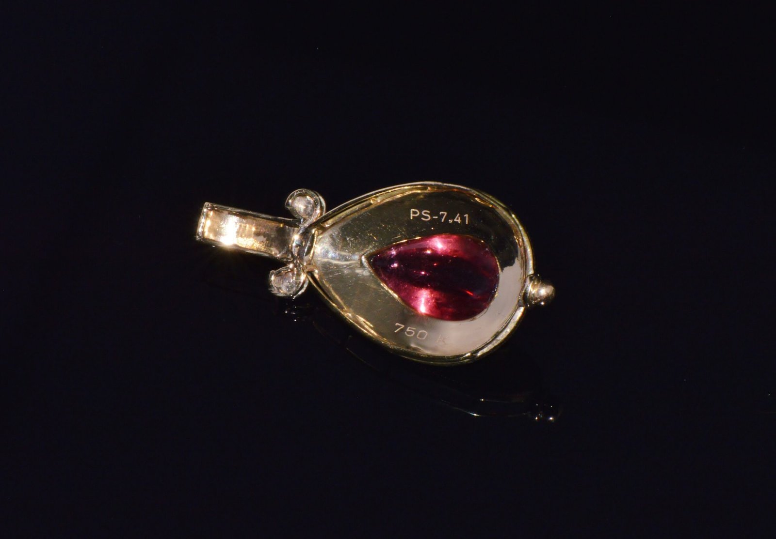 Certified Natural 7.41Cts Pink Tourmaline 18K 750 Solid Gold Filigree Etruscan Pendant