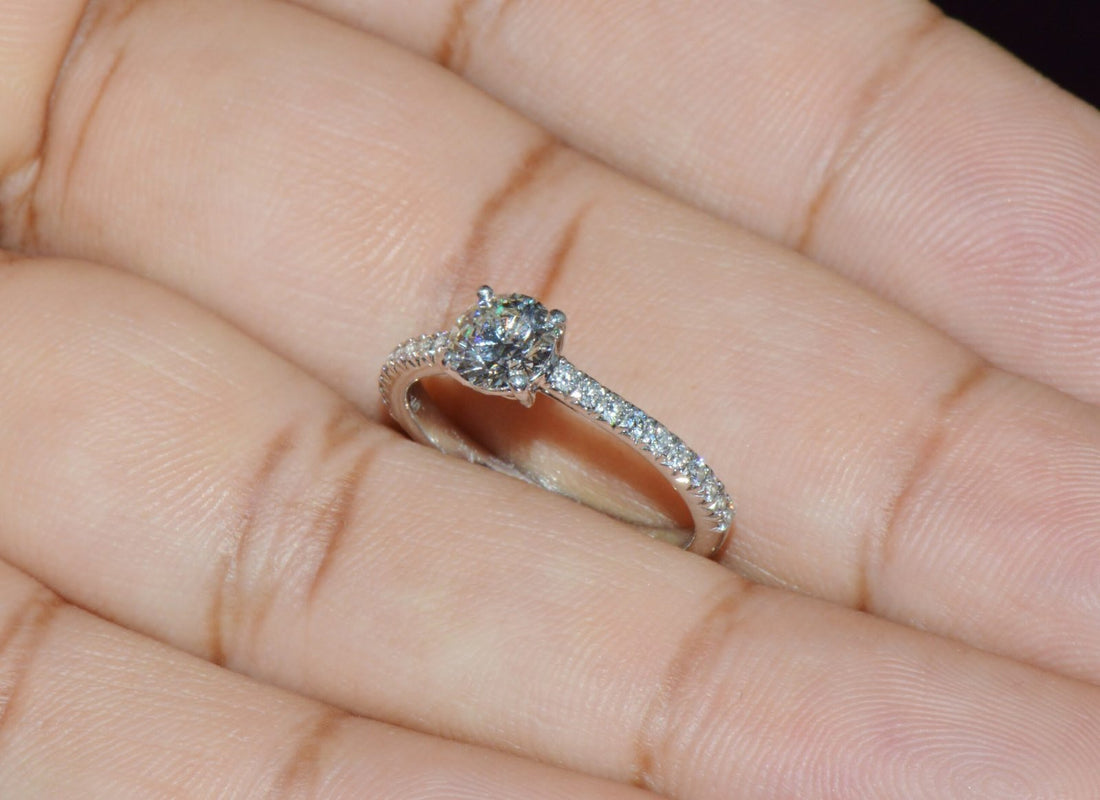 Genuine Tiffany & Co. Natural 0.81Cts Diamond Novo 950 Platinum Engagement Ring