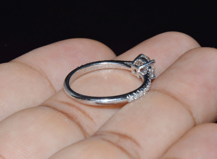 Genuine Tiffany & Co. Natural 0.81Cts Diamond Novo 950 Platinum Engagement Ring