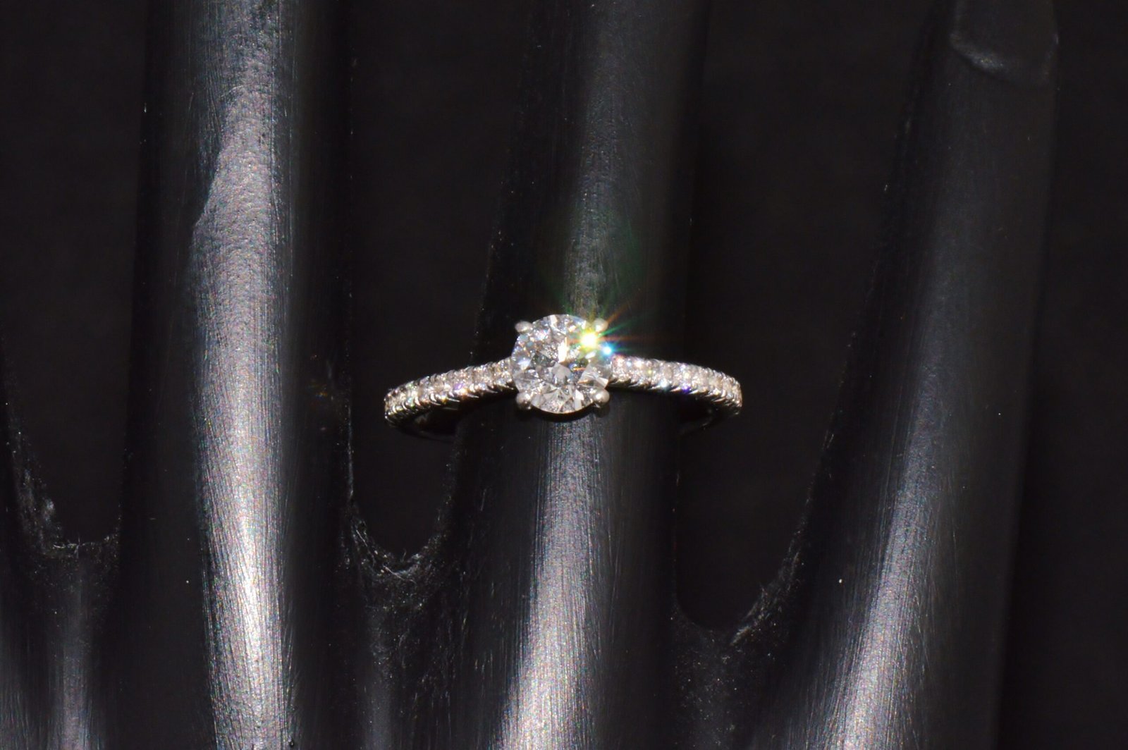 Genuine Tiffany & Co. Natural 0.81Cts Diamond Novo 950 Platinum Engagement Ring