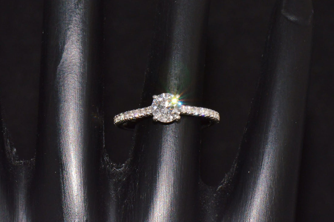 Genuine Tiffany & Co. Natural 0.81Cts Diamond Novo 950 Platinum Engagement Ring