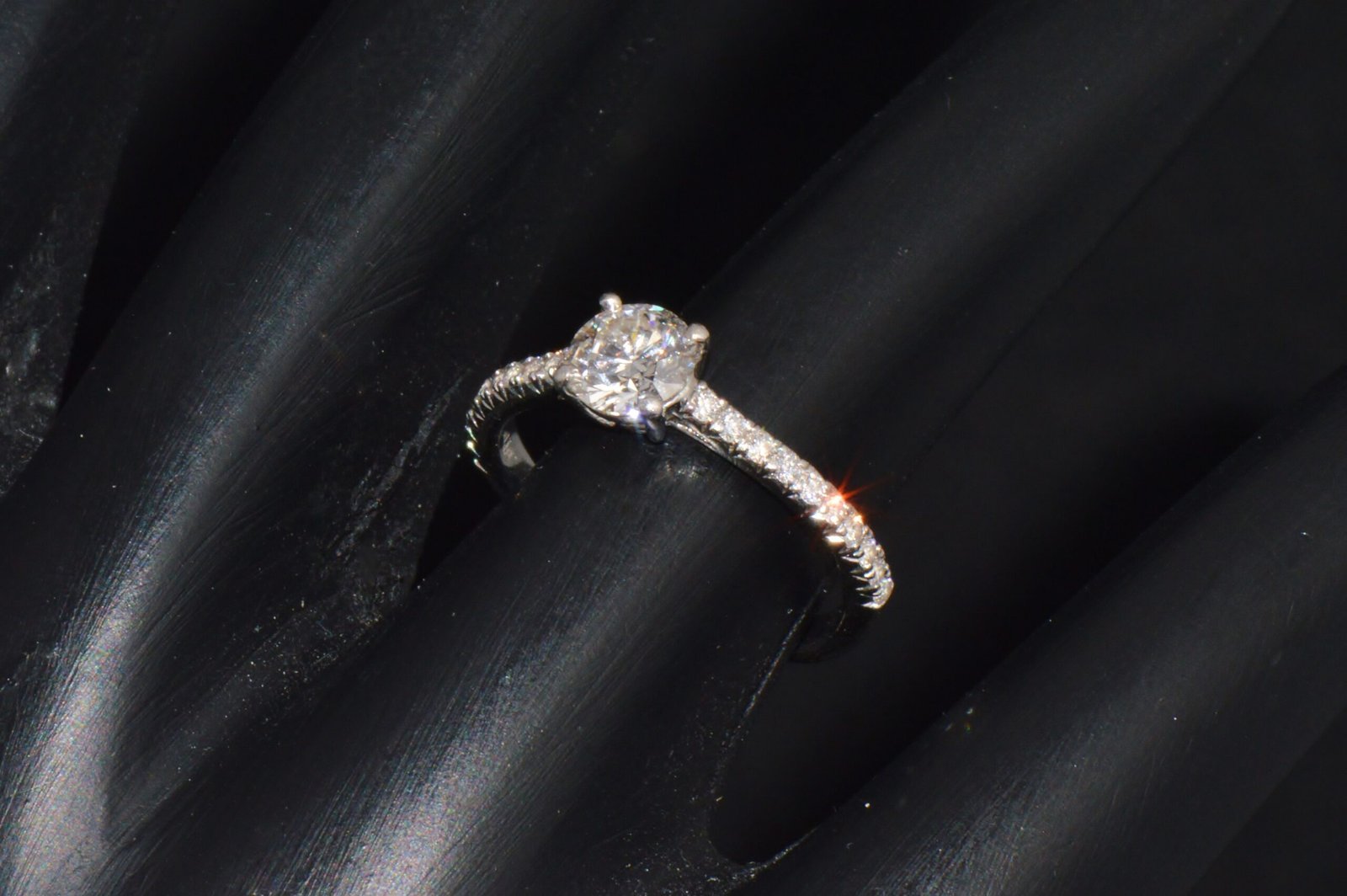Genuine Tiffany & Co. Natural 0.81Cts Diamond Novo 950 Platinum Engagement Ring