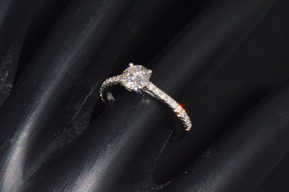 Genuine Tiffany & Co. Natural 0.81Cts Diamond Novo 950 Platinum Engagement Ring