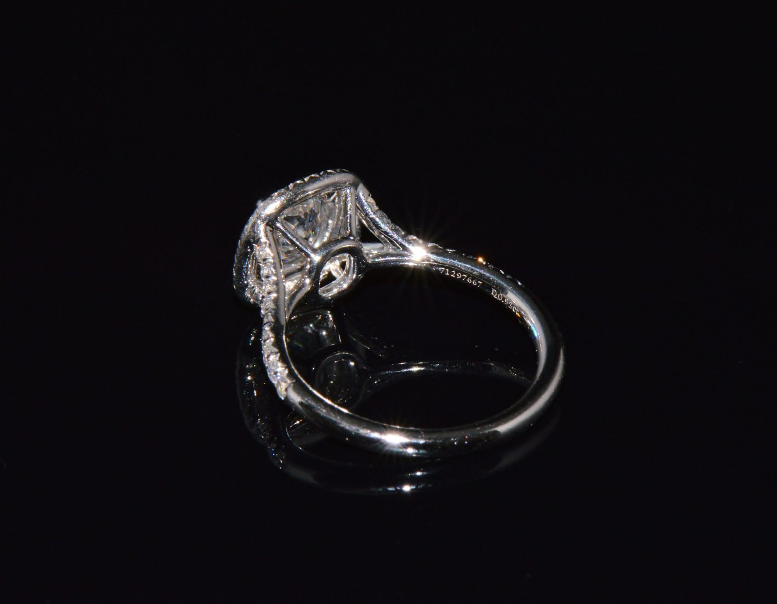 Genuine Tiffany & Co. Natural 1.30Cts Diamond Soleste 950 Platinum Engagement Ring