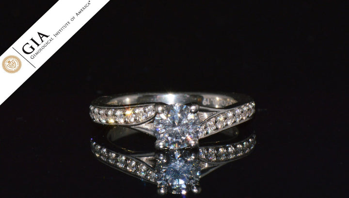 GIA Certified Natural 0.69CTS VVS E Diamond Solid 950 Platinum Designer Ring