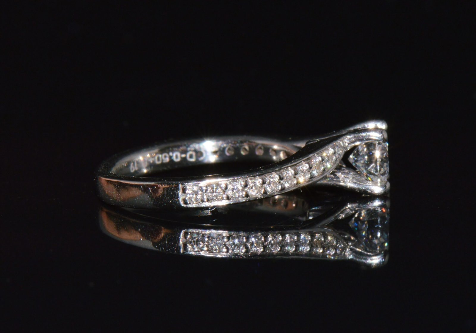 GIA Certified Natural 0.69CTS VVS E Diamond Solid 950 Platinum Designer Ring
