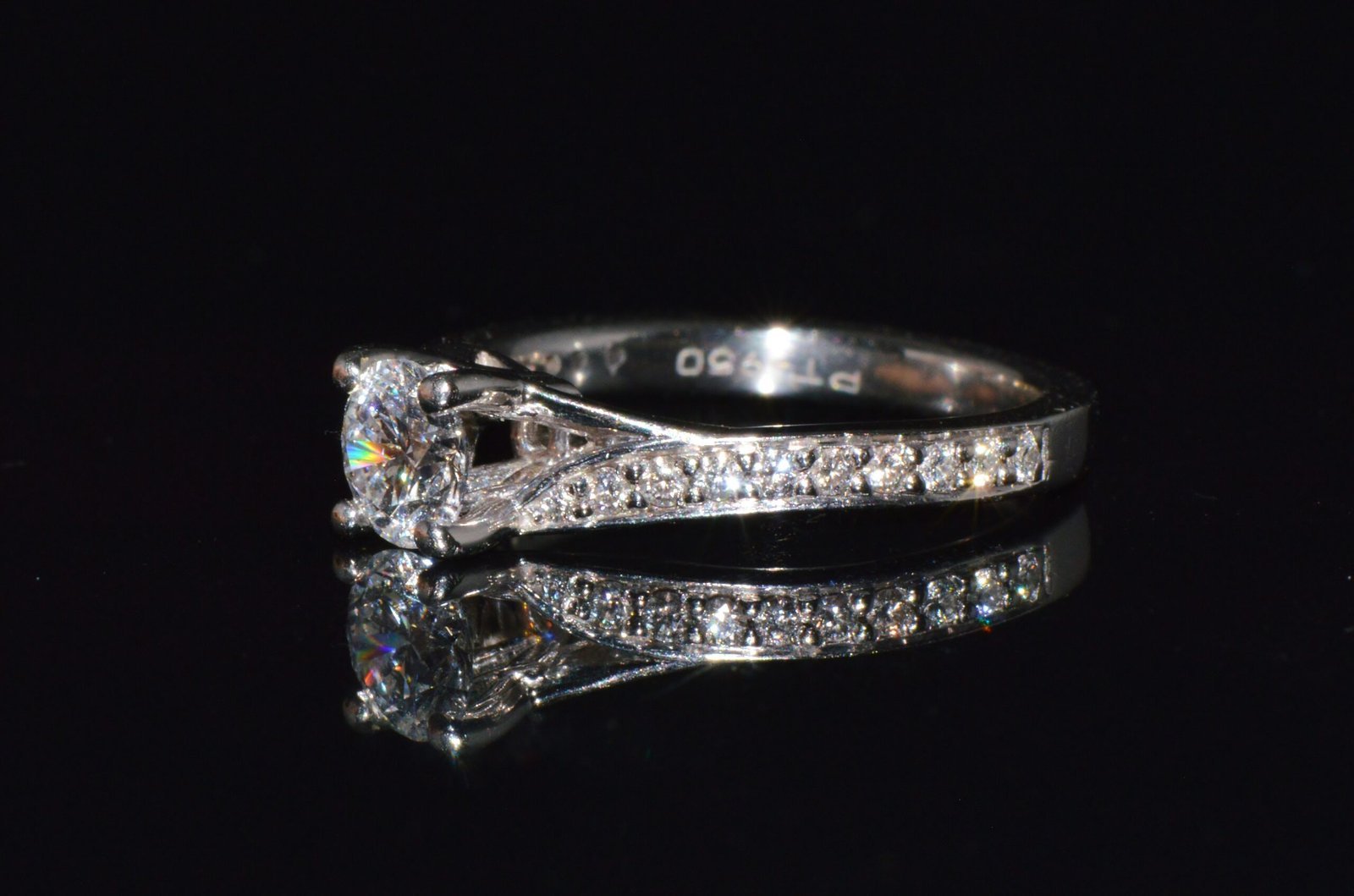 GIA Certified Natural 0.69CTS VVS E Diamond Solid 950 Platinum Designer Ring