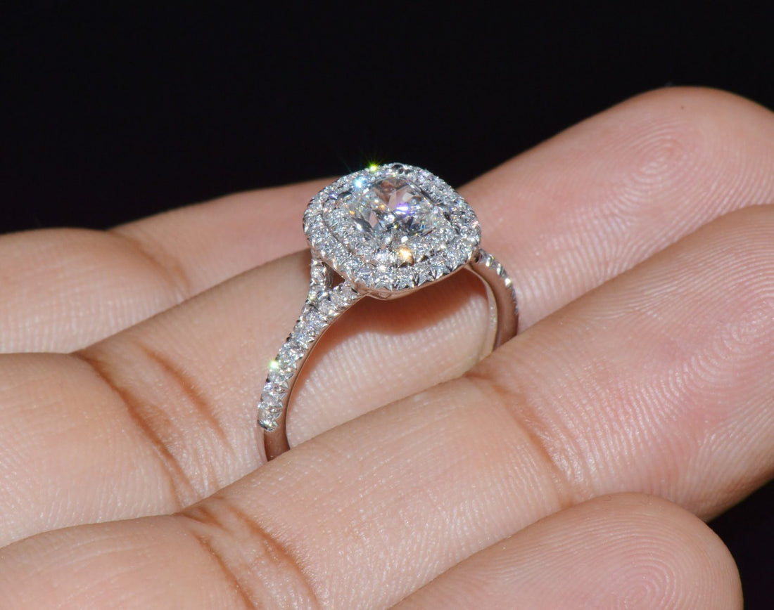 Genuine Tiffany & Co. Natural 1.30Cts Diamond Soleste 950 Platinum Engagement Ring