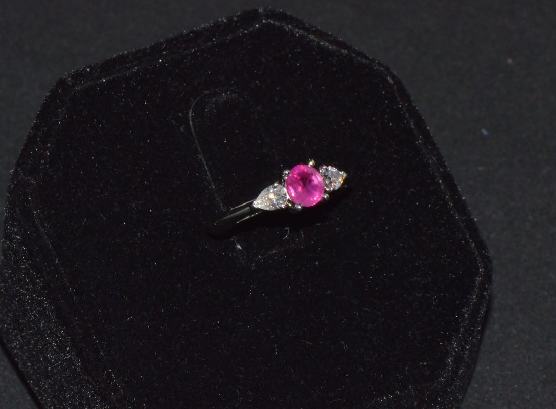 Authentic Tiffany & Co. Natural 1.15Cts VS G Diamond Ruby 950 Platinum Engagement Ring