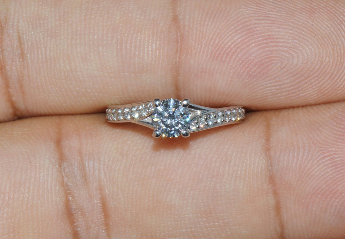 GIA Certified Natural 0.69CTS VVS E Diamond Solid 950 Platinum Designer Ring