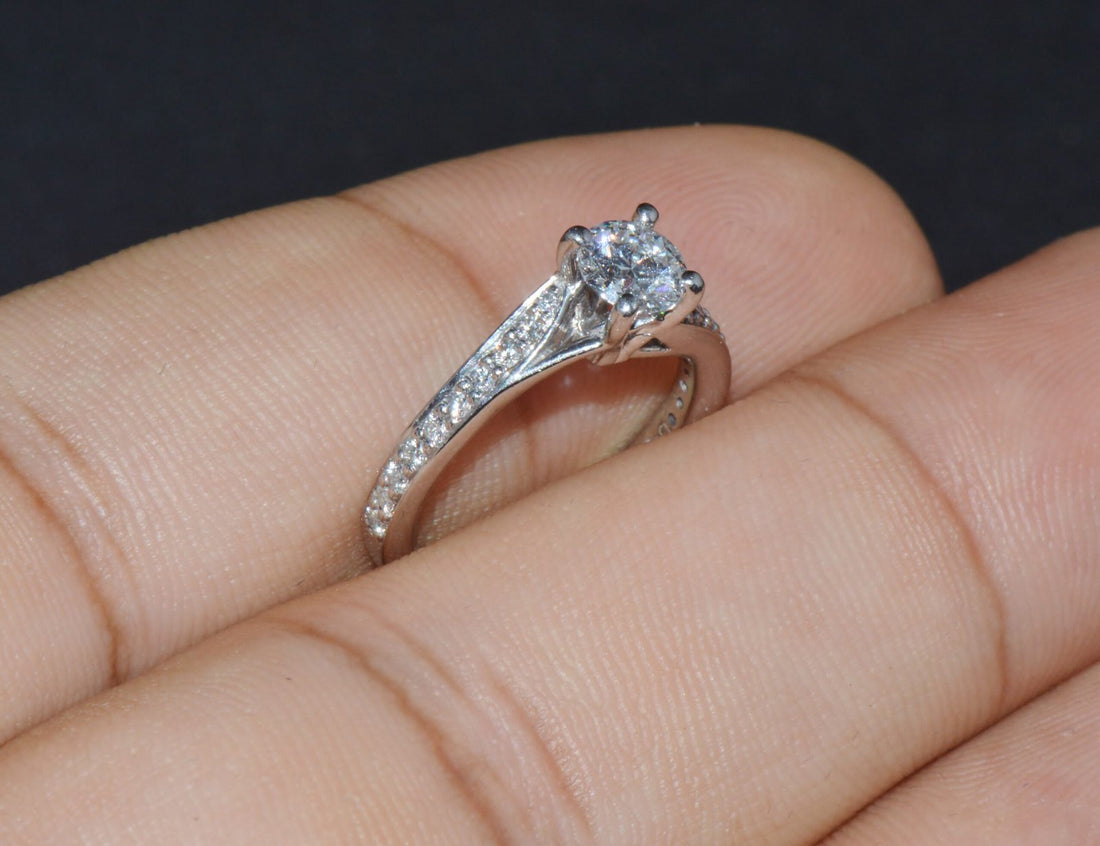 GIA Certified Natural 0.69CTS VVS E Diamond Solid 950 Platinum Designer Ring