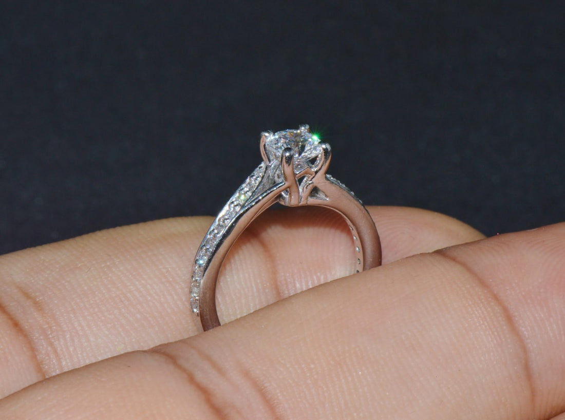 GIA Certified Natural 0.69CTS VVS E Diamond Solid 950 Platinum Designer Ring