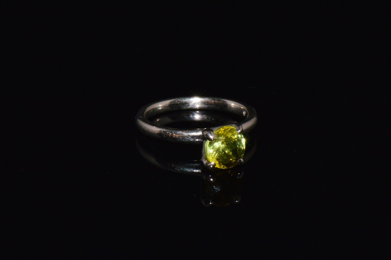 Certified Natural 1.70Cts Tourmaline Solid 950 Platinum Solitaire Stacking Ring