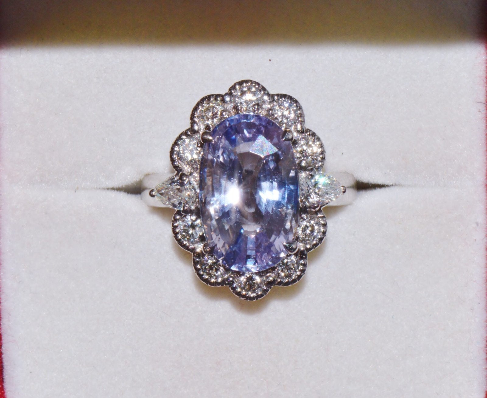 GIA Natural 9.66CTS VS F Diamond No Heat Sapphire 18K Gold Dinner Halo Ring