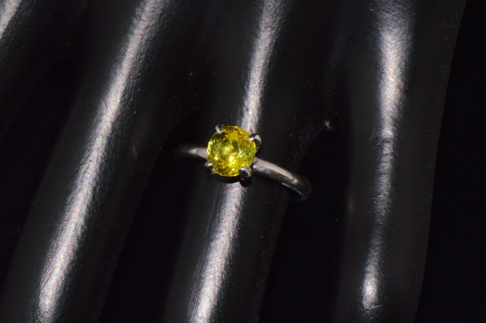 Certified Natural 1.70Cts Tourmaline Solid 950 Platinum Solitaire Stacking Ring