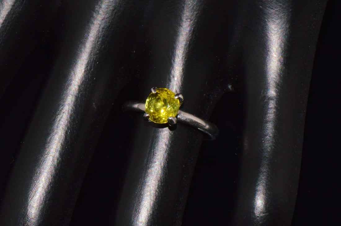 Certified Natural 1.70Cts Tourmaline Solid 950 Platinum Solitaire Stacking Ring
