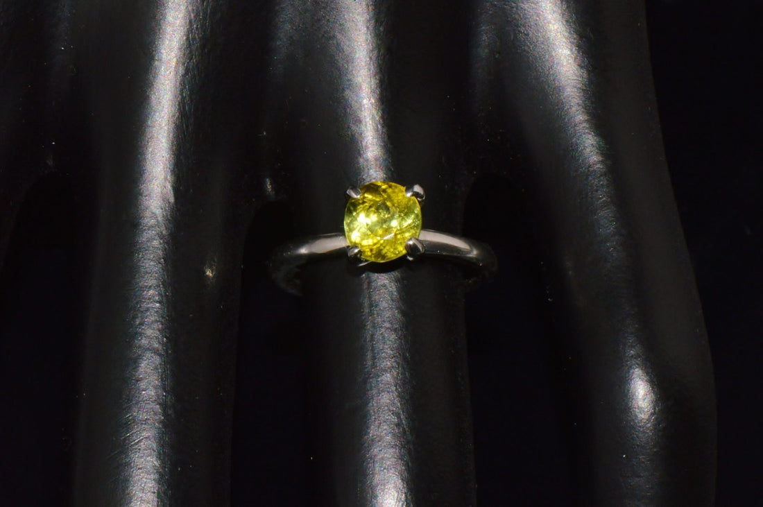 Certified Natural 1.70Cts Tourmaline Solid 950 Platinum Solitaire Stacking Ring