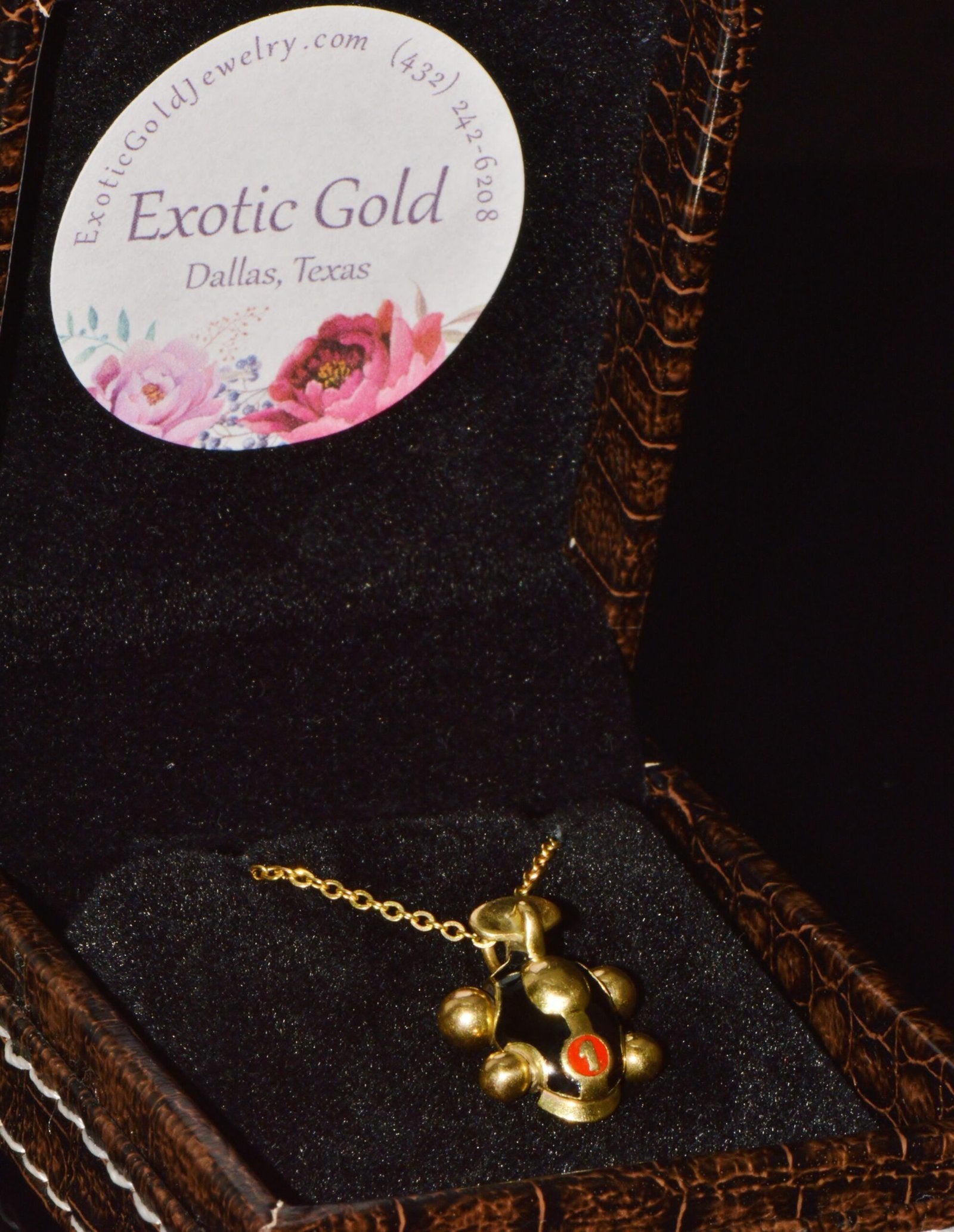 Designer Aaron Basha Enamel Solid 18k Gold #1 Race Car Charm Pendant
