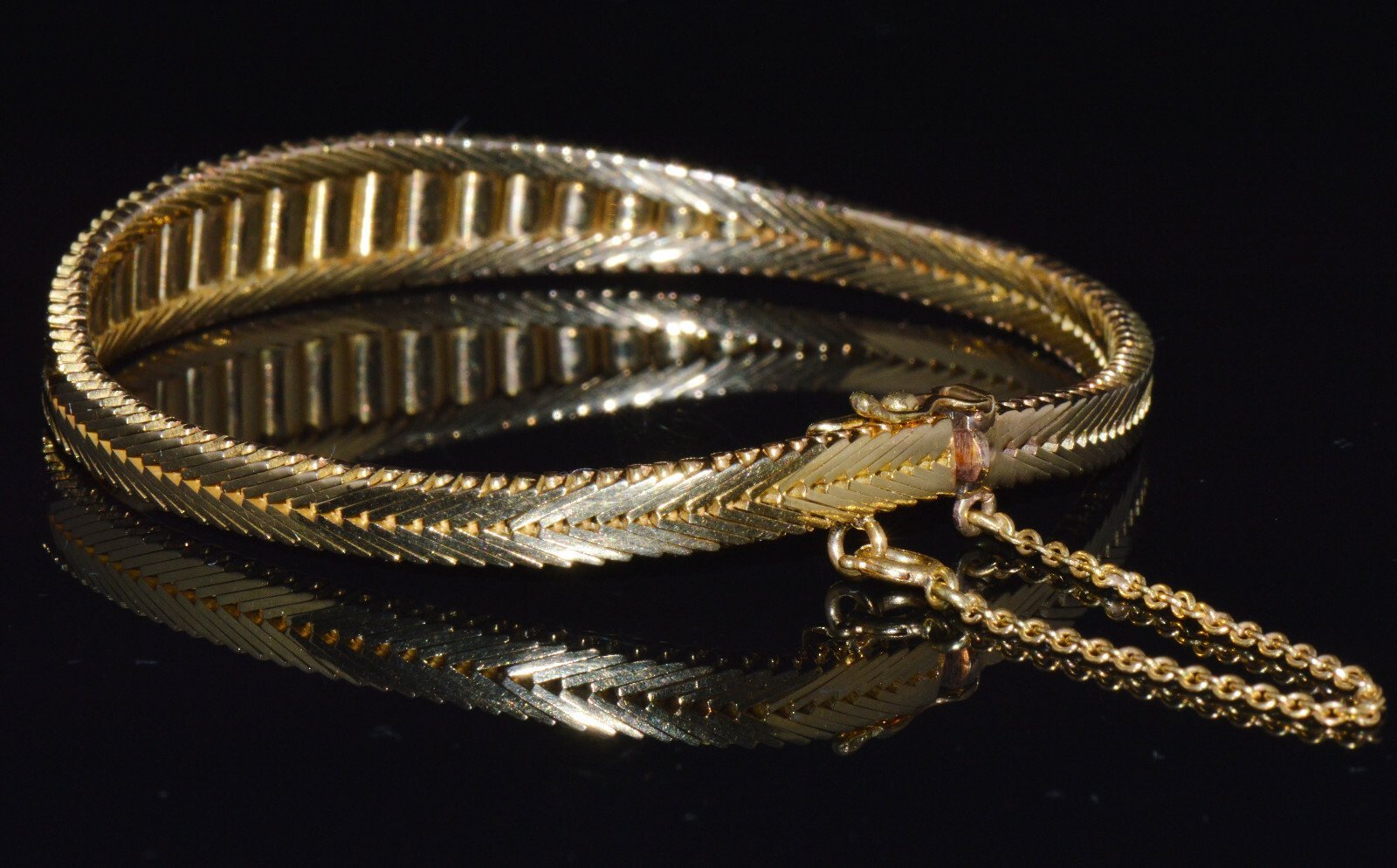 Vintage Solid 18K Gold & Natural Persian Turquoise Bracelet